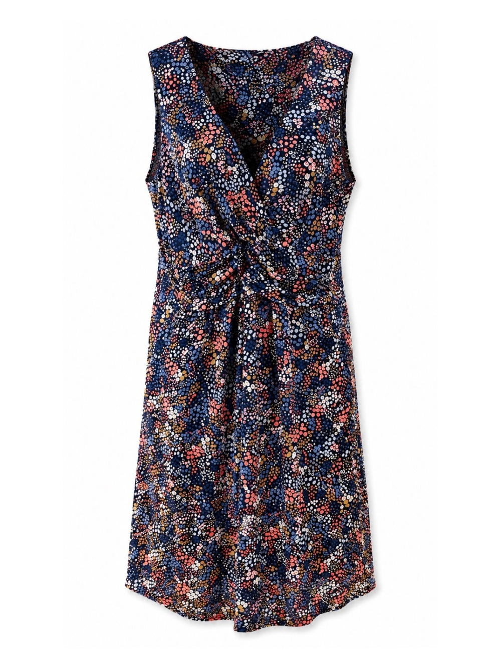 Gilli Blue & Pink Floral Sleeveless V-Neck Maternity Dress Womens Size XL